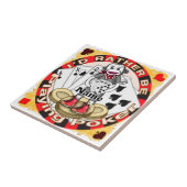 Sock Monkey Poker Fliese (Seite)