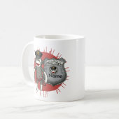 Sock Monkey Polizei Kaffeetasse (Vorderseite Links)