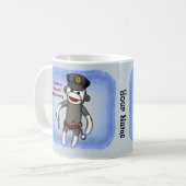 Sock Monkey Polizei Tasse (Vorderseite Links)