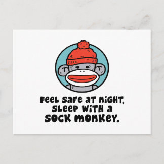 Sock Monkey Postkarte