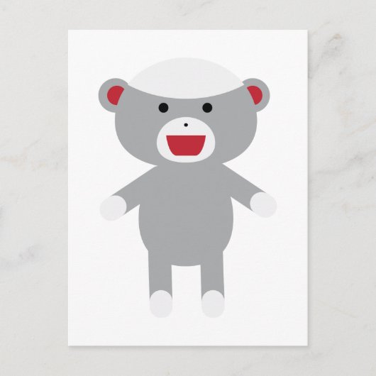 Sock Monkey Postkarte (Vorderseite)