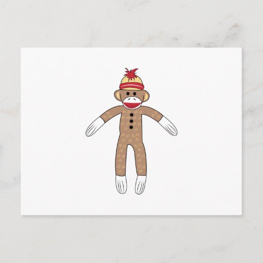 Sock Monkey Postkarte (Vorderseite)