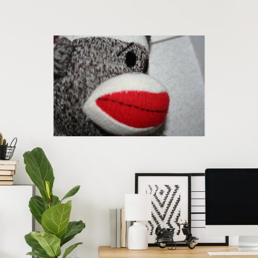 Sock Monkey Print Poster (Heimbüro)