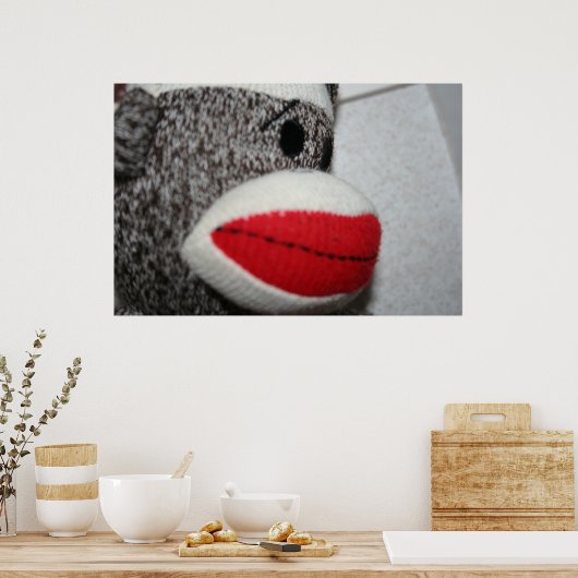 Sock Monkey Print Poster (Küche)