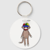 Sock Monkey Propeller Hat Schlüsselanhänger (Vorderseite)