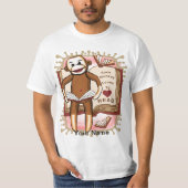 Sock Monkey Reading T - Shirt (Vorderseite)