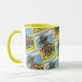 SOCK MONKEY RED BIKINI, AM STRAND CARTOON Funny Tasse (Links)