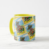 SOCK MONKEY RED BIKINI, AM STRAND CARTOON Funny Tasse (Vorderseite Links)