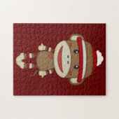 Sock Monkey Retro Family Fun Game Puzzle (Horizontal)