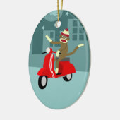 Sock Monkey Roller Keramikornament (Links)
