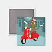 Sock Monkey Roller Magnet (Vorderseite/Rückseite)