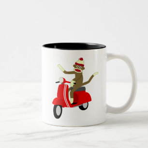 Sock Monkey Roller Zweifarbige Tasse