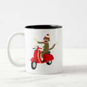 Sock Monkey Roller Zweifarbige Tasse (Links)