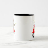 Sock Monkey Roller Zweifarbige Tasse (Mittel)