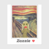 Sock-Monkey-Schrei Aufkleber (Blatt)