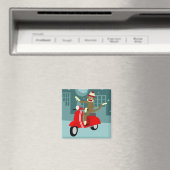 Sock Monkey Scooter Magnet (In Situ (Geschirrspüler))