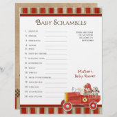 Sock Monkey, Shower Bingo n Scramble Game (Vorne/Hinten)