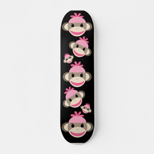 Sock Monkey Skateboard Deck (Vorne)