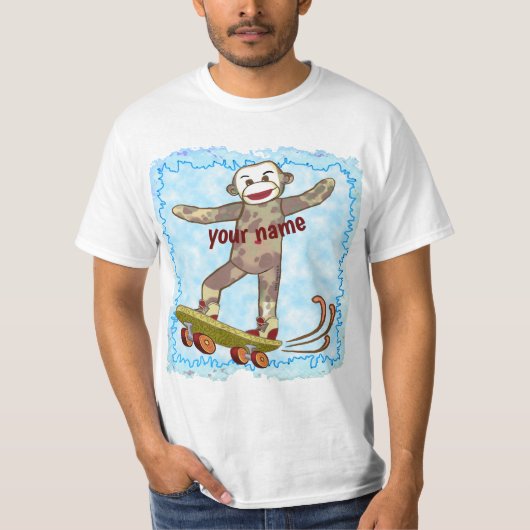 Sock Monkey Skater T - Shirt (Vorderseite)