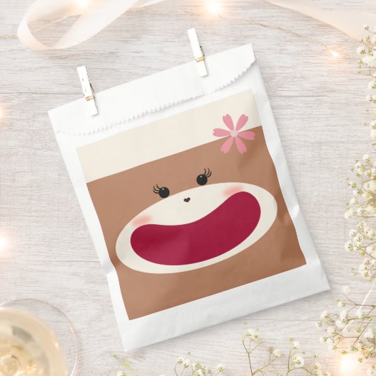 Sock Monkey Smile (Girl) Geschenktütchen (Ausgeschnitten)