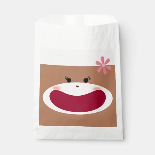 Sock Monkey Smile (Girl) Geschenktütchen (Vorderseite)