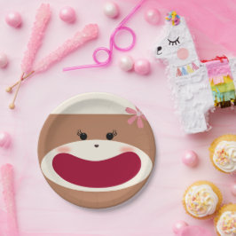 Sock Monkey Smile (Girl) Pappteller