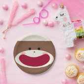 Sock Monkey Smile (Junge) Pappteller (Party)