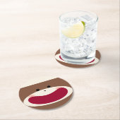 Sock Monkey Smile (Junge) Runder Pappuntersetzer (Vor Ort)
