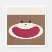Sock Monkey Smile (Junge) Serviette (Vorderseite)