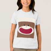 Sock Monkey Smile (Junge) Tri-Blend Shirt (Vorderseite)