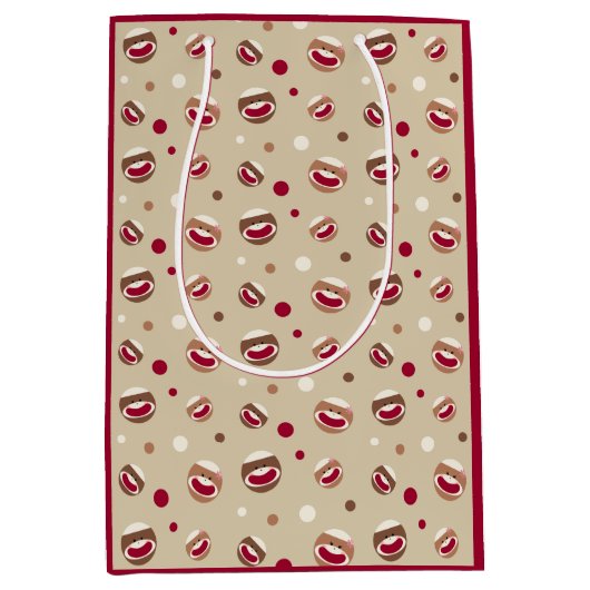 Sock Monkey Smile Mittlere Geschenktüte (Vorderseite)