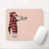 Sock Monkey spielen Trumpet 2 Mousepad (Mit Mouse)