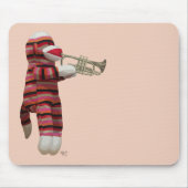 Sock Monkey spielen Trumpet 2 Mousepad (Vorne)