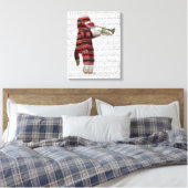 Sock Monkey spielt Trumpet Leinwanddruck (Insitu (Schlafzimmer))