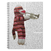 Sock Monkey spielt Trumpet Notizblock (Vorderseite)