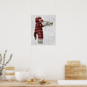 Sock Monkey spielt Trumpet Poster (Küche)