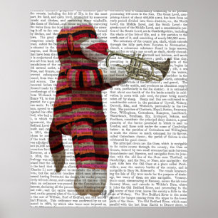 Sock Monkey spielt Trumpet Poster