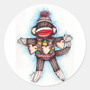 Sock Monkey Stickers - Affengeschäft