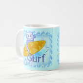 Sock Monkey Surfer Tasse (Vorderseite Links)