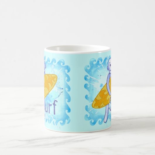 Sock-Monkey-Surfer-Tasse Kaffeetasse (Mittel)