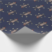 Sock Monkey | Tanzaffäsche Geschenkpapier (Ecke)