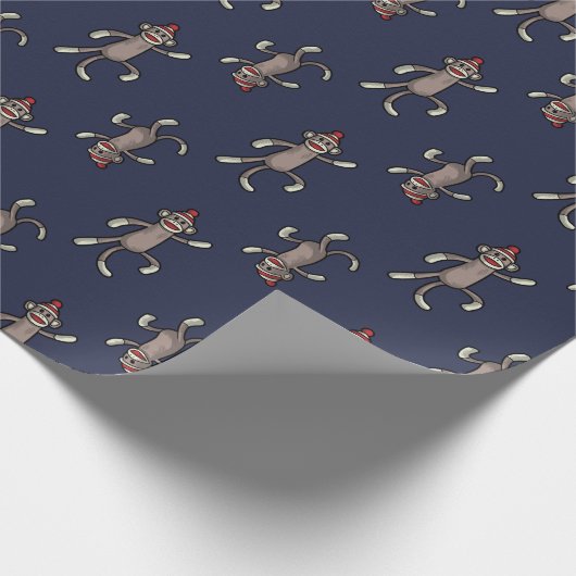 Sock Monkey | Tanzaffäsche Geschenkpapier (Ecke)