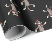 Sock Monkey | Tanzaffäsche Geschenkpapier (Rolleneckpunkt)