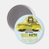 Sock Monkey Taxi Mama Magnet (Vorderseite/Rückseite)