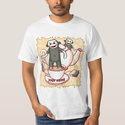 Sock Monkey Teapot T - Shirt (Vorderseite)