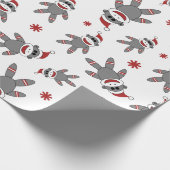 Sock Monkey Tragen Weihnachtsmannmütze Weihnachtsf Geschenkpapier (Ecke)