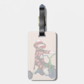 Sock Monkey Tricycle Gepäckanhänger (Rückseite vertikal)