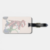 Sock Monkey Tricycle Gepäckanhänger (Rückseite horizontal)