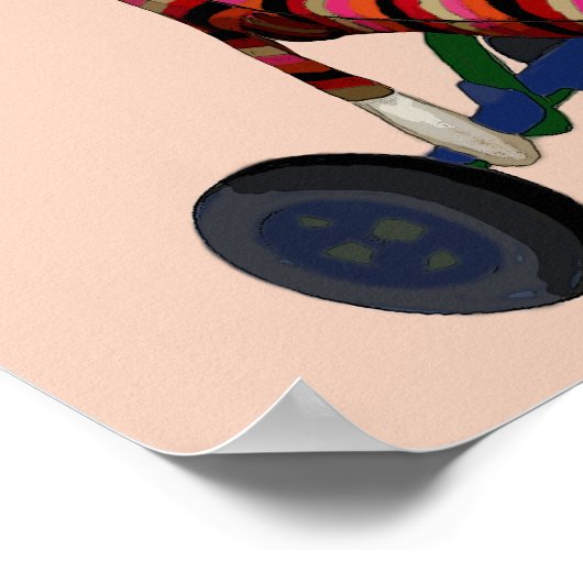 Sock Monkey Tricycle Poster (Ecke)