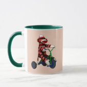 Sock Monkey Tricycle Tasse (Links)